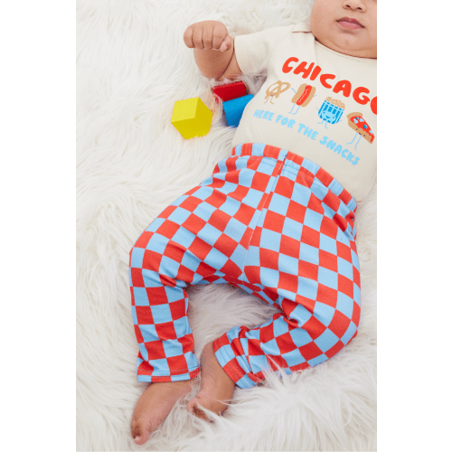 Gender Neutral Organic Baby & Kid Leggings | Blue & Blue Checks – Lilla Barn Clothing