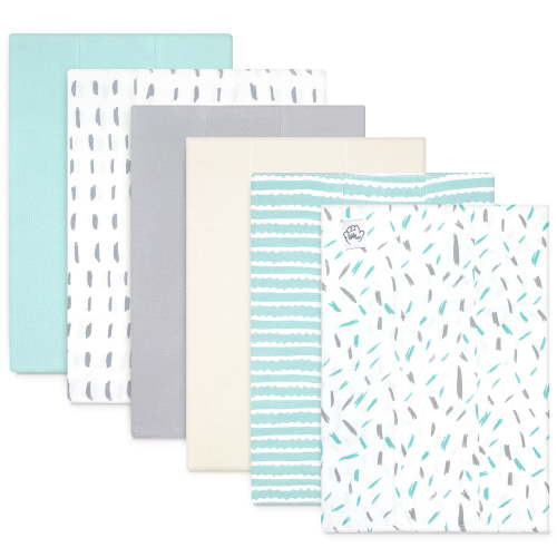 Baby Burp Cloths for Boys and Girls - 7 Pack Large 100% Cotton - Double Layered Extra Absorbent Burp Rags