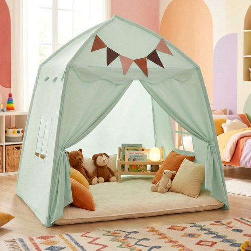 little dove Kids Indoor/Outdoor Dome Play Tent with Flags & Star Lights – Foldable Playhouse for Boys & Girls & Reviews | Wayfair