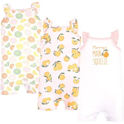 Hudson Baby Unisex Cotton Rompers