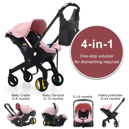 (No Base)Baby Stroller with Free Bag ,Newborn Stroller,Foldable Stroller Legs,Equipped with Chest Clip,One-Click Contraction Function,Alloy Metal Material,4-wheel Travel Toddler Stroller - TikTok Shop