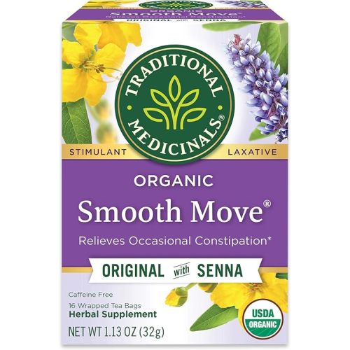 Traditional Medicinals Smooth Move, Helps Relieve Constipation Overnight, 16 Teabags