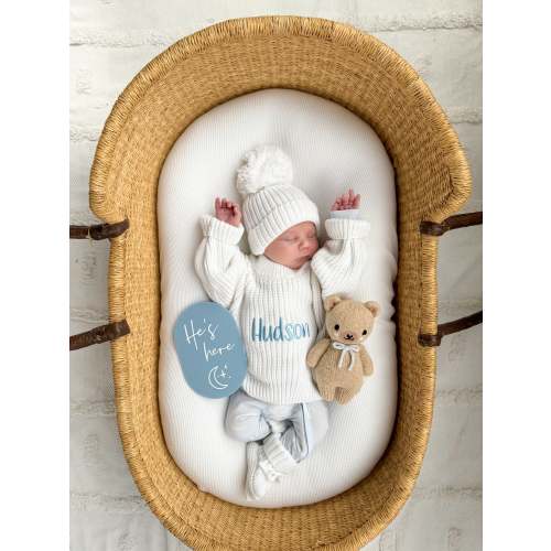 Bassinet Sheet | Waffle Milk – Little and Fern