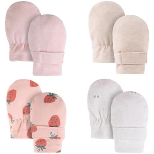 Newborn Baby Mittens Infant No Scratch Gloves Cotton Mitts for Baby Girls Boys