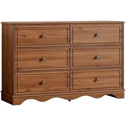 Chrangmay Modern Chest of Drawers with 6 Drawers,Deep Drawers,Clothes Organizer,Large Storage Cabinet for Living Room, Bedroom,Hallway,with Anti-Tipping Device,Tan