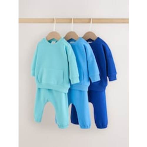 Buy Bright Blues Baby Sweatshirt and Joggers Set 6 Piece (0mths-3yrs) from Next USA