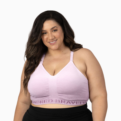 Kindred Bravely Sublime Hands-Free Pumping & Nursing Sports Bra - Ombre Purple, 2 X Busty
