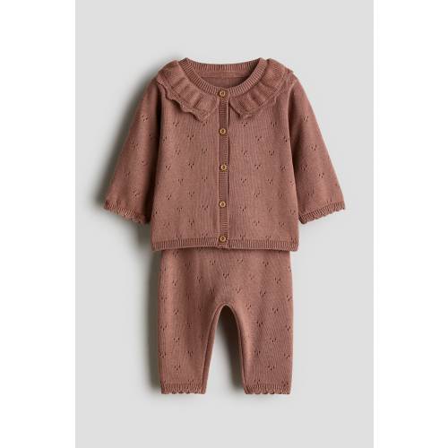 2-PIECE POINTELLE-KNIT COTTON SET