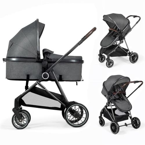 ANNA QUEEN 2 in 1 Baby Stroller,Folding High Landscape Infant Stroller,Reversible Bassinet Pram, Convertible Bassinet Pushchair for Infants and Newborns 0-36 Months