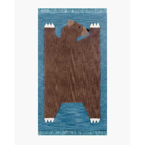 Novelty Animal Hand-Tufted Wool Rug  in Bear
