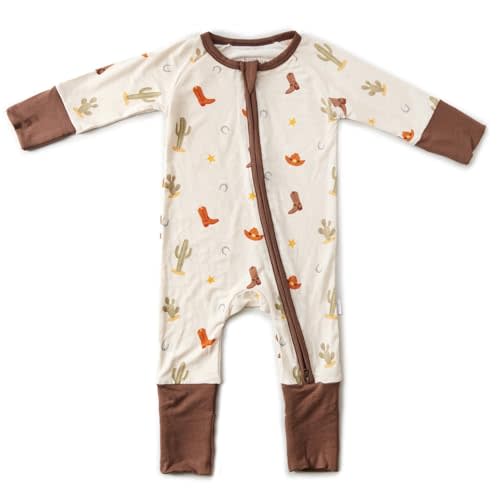 Bamboo Little Ultra-Soft Convertible Baby Romper - Gender Neutral Infant Clothes with 2-Way Zipper, Footless Sleepwear