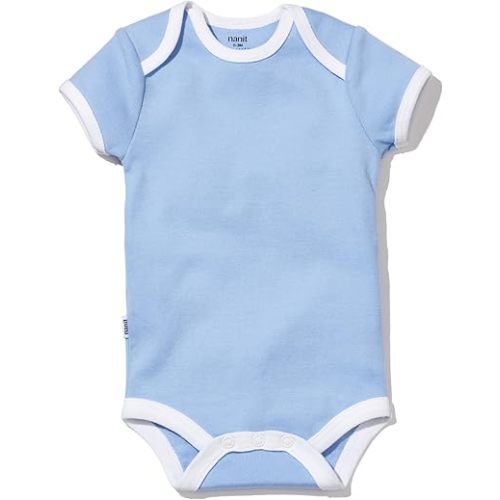 Nanit Sleep Wear Short Sleeve Bodysuit - 3M, Cornflower Blue
