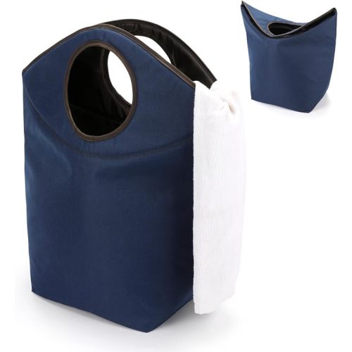 47L Collapsible Laundry Hamper, Waterproof Nylon Fabric