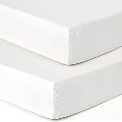 Stretch Ultra Soft Jersey Knit Fitted Crib Sheets Set 2 Pack，Fit All Standard Crib Mattress Pads Safe and Snug, Crib Fitted Sheet for Boys and Girls, Stylish Cars Print Kids Sheets for Boys