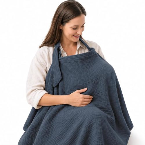 100% Cotton Nursing Cover - Sapphire