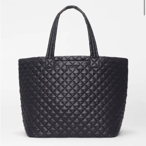 MZ Wallace Black Large Metro Tote Bag Deluxe II - Luxury Quilted Tote Handbags | MZ Wallace