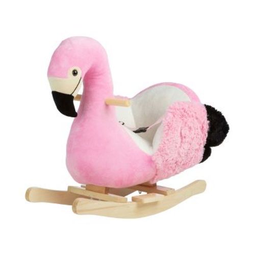 Plush Flamingo Rocking Horse, Pink
