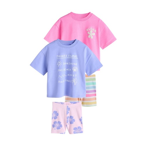 Kids' Cotton T-Shirts & Shorts Assorted 4-Pack