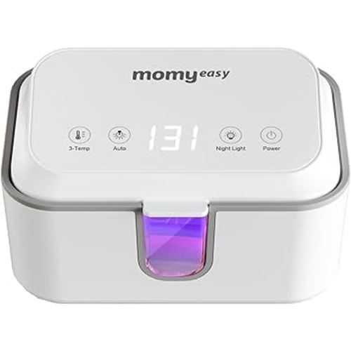 MOMYEASY Baby Wipe Warmer, Large Capacity Wipes Dispenser with 3 Temperature Modes, Even Heating Diaper Wipe Warmer with Night Light, Wipes Warmer for Babies/Adults