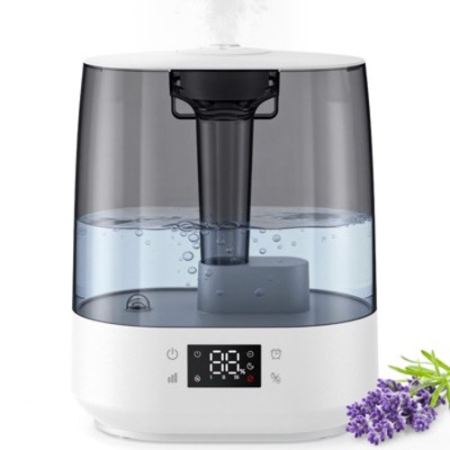 Cool Mist Humidifier with 360° Output, Top-Fill Design, Digital Display for Home & Bedroom