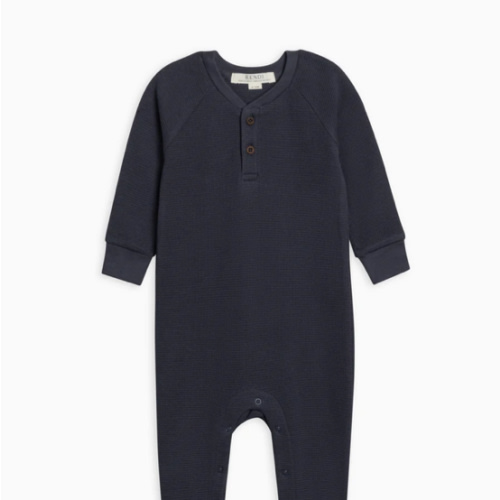 Crosby Waffle Knit Henley Romper