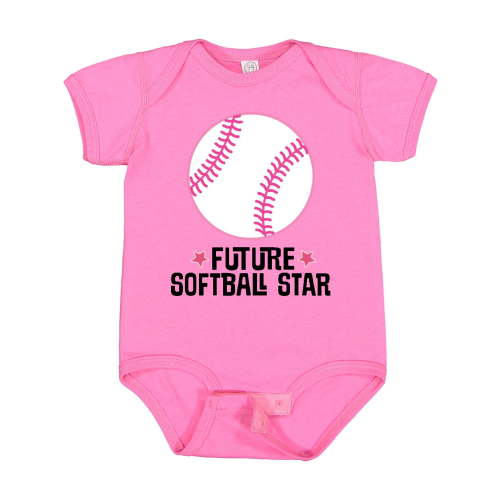 Inktastic Future Softball Star Sports Girls Baby Bodysuit