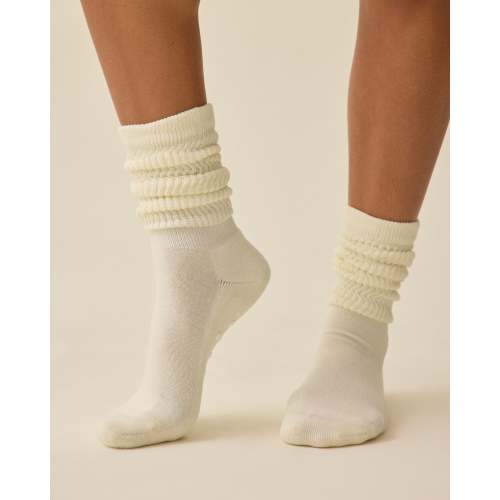 Non-Slip Slouchy Socks | Cream - Kindred Bravely