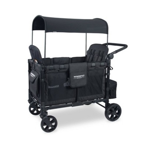 WonderFold Wagon W2 Elite Pro Stroller Wagon - Jet Black