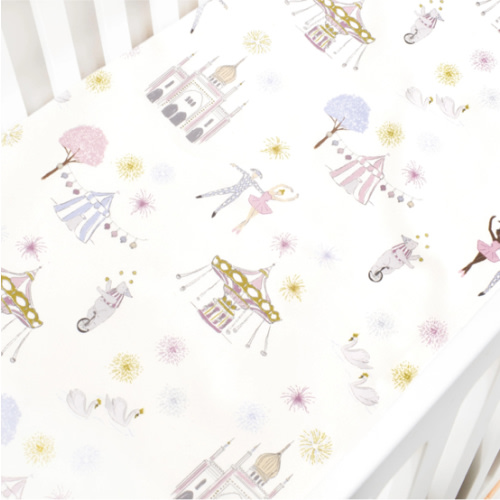 Adventures in Wonderland Crib Sheet - Rose | Gooselings