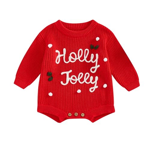 FYBITBO Baby Girl Boy Sweater Knit Oversized Pullover Sweatshirt Romper Onesie Warm Fall Winter Clothes Outfit Newborn
