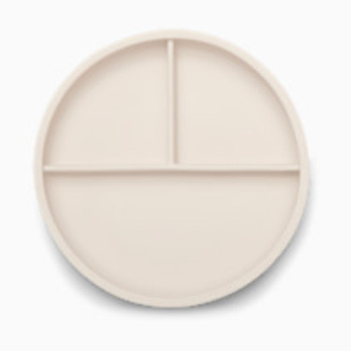 AEIOU Suction Divided Plate - Oat Milk