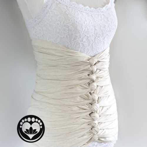 Sewn Bengkung Belly Wrap - 15 Yrd Unbleached Muslin - Affordable Postpartum Bind - Traditional Womb Healing - Ready to Ship