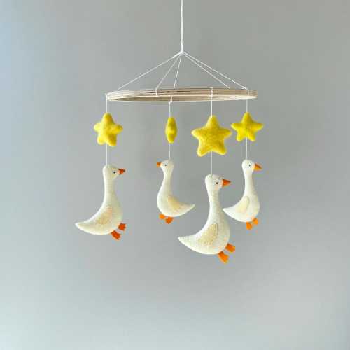 Goose baby mobile nursery, duck crib mobile, baby boy mobile, goose baby shower