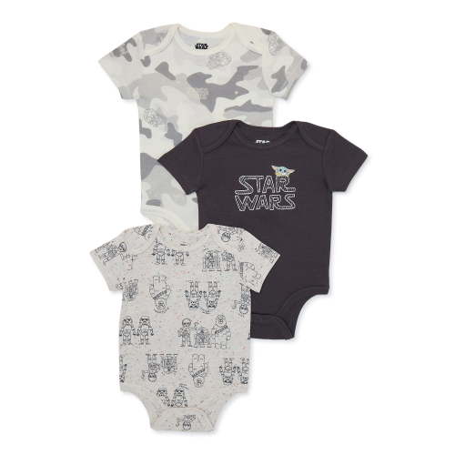 Star Wars Baby Boys Bodysuit, 3-Pack, Sizes 0-24 Months