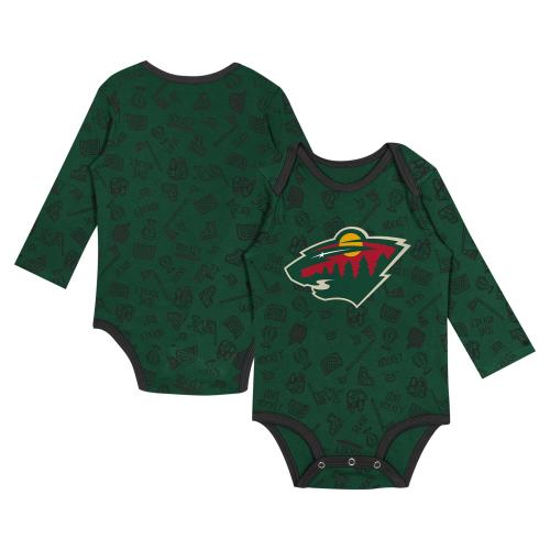 Infant Minnesota Wild Green Dynamic Defender Long Sleeve Bodysuit