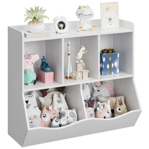 Garvee Toy Organizers and Storage, Kids Bookshelf and Bookcase for Playroom, Bedroom, Reading Nook, Toddler's Room, Nursery, White