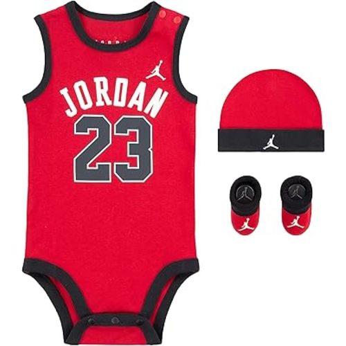 Nike Infant Air Jordan Jumpman Jersey 3-Piece Boxed Set, Gym Red, 6-12 Months