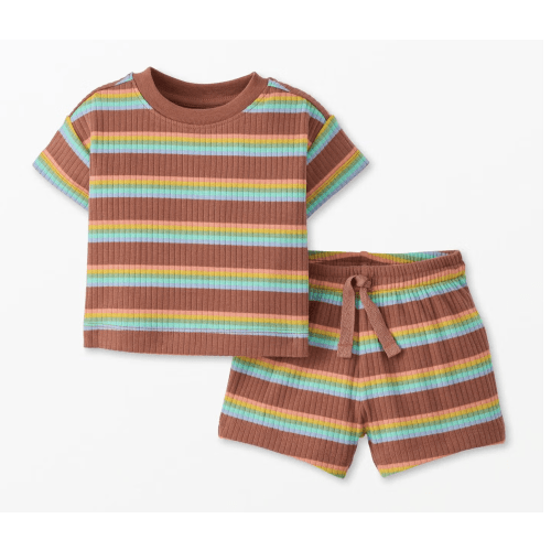 Baby Ribbed T-Shirt & Shorts Set | Hanna Andersson