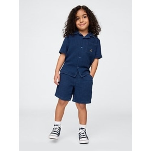 Baby & Toddler Crinkle Gauze Denim Outfit Set | Gap