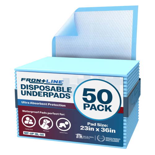Disposable Incontinence Underpads 23'' X 36'' 50 Count Super Absorbent Bed Covers Pad High Absorbency