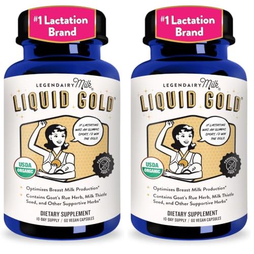 Legendairy Milk Liquid Gold Lactation Support | Lactation Supplement with Organic Goats Rue, Milk Thistle, Shatavari, Fennel, Alfalfa & Anise | Breastfeeding Supplements, 2 Pack