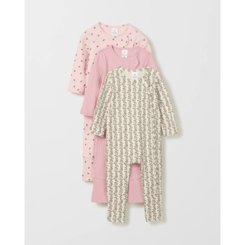 Organic Cotton 3 Pack Baby Zip Coverall