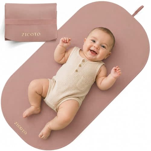 Beautiful Portable Baby Changing Pad - Wipeable and Easy to Clean Diaper Changing Mat - The Perfect Waterproof Vegan Leather Pad for Traveling