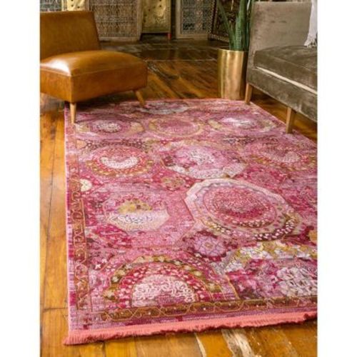 Unique Loom Baracoa Collection Area Rug - Coppelia (8' 4" x 10' Rectangle Pink/Ivory)