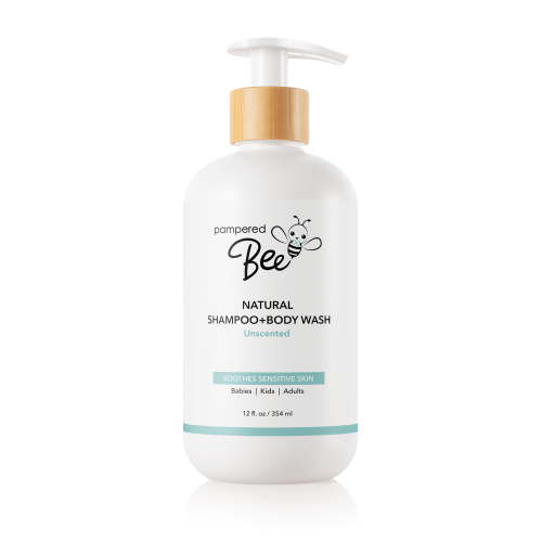Pampered Bee Natural Unscented Shampoo & Body Wash, 12 fl oz