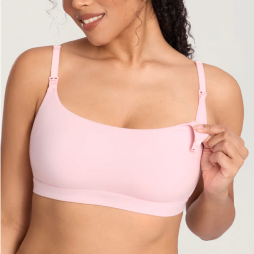 Cotton Scoop Neck Nursing Bralette