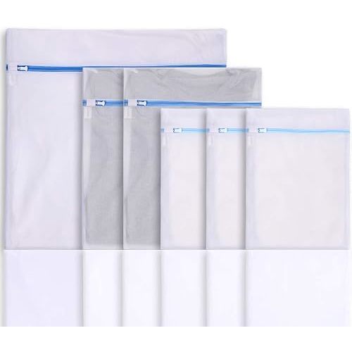 PrettyCare Sacs à linge en maille pour produits délicats (1 XL, 2 l et 3 m) – Trousse de toilette de voyage avec fermeture éclair de qualité supérieure, panier à linge pour chemisier, soutien-gorge,