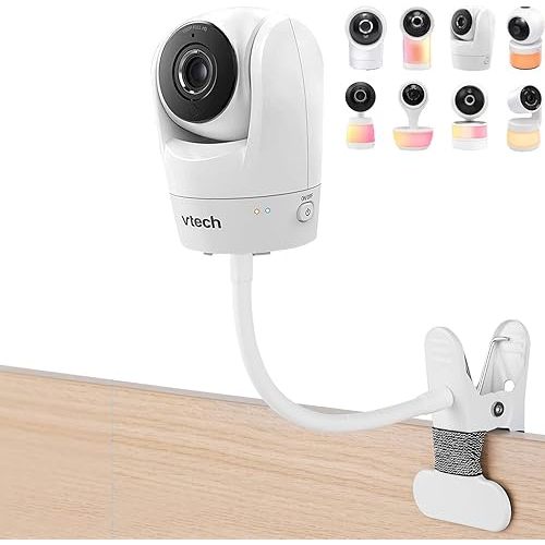 Flexible Baby Monitor Mount Compatible with VTech VM924/ 901/928HD /5263/5755/5764HD /7764HD/5766HD /5263/BM5254/ RM5755/Leapfrog LF920HD/RM7768HD/LF815HD/LF1726FHD Baby Camera,Baby Clip Mount