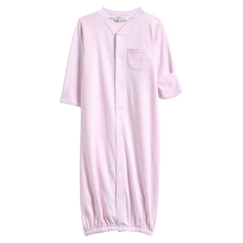 Stripes Convertible Pima Cotton Gown, Newborn