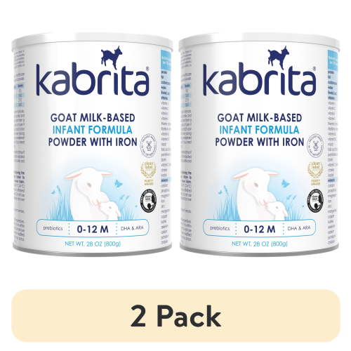 (2 pack) Kabrita Goat Milk Infant Formula, Non-GMO with DHA and ARA, Ages 0-12 Months, 28 oz Can